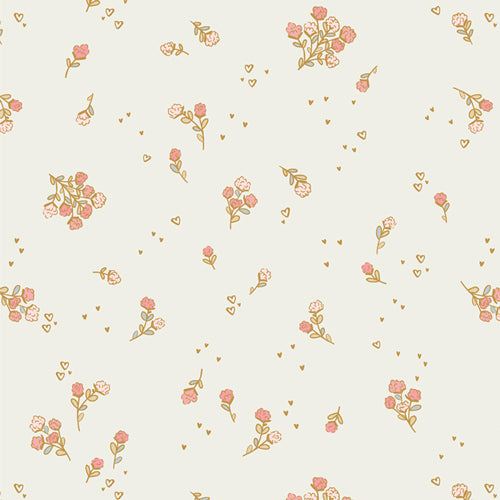 Love Letters Falling in Love Sun Linen Blend Print by Becca Plymale for Art Gallery Fabrics