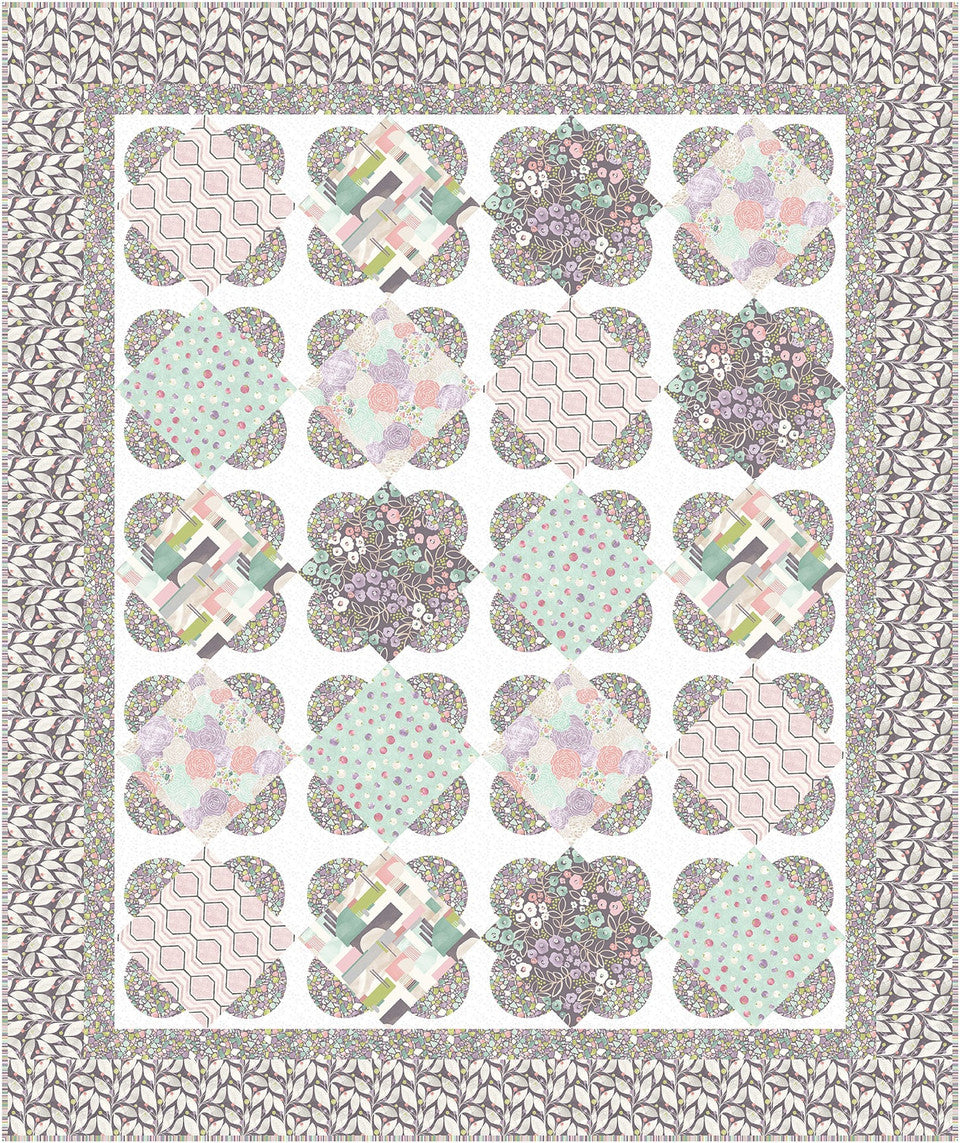 My Sunroom - Random Stripe Print in Morning Mist - by Goldi L Designs for Henry Glass Fabrics