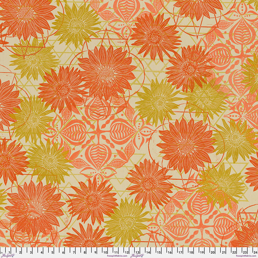 Grace Collection - Radiant Print Honey - by Valori Wells for FreeSpirit Fabrics