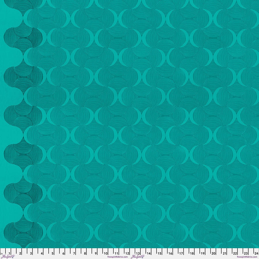 Grace Collection - Mindful Print Teal - by Valori Wells for FreeSpirit Fabrics