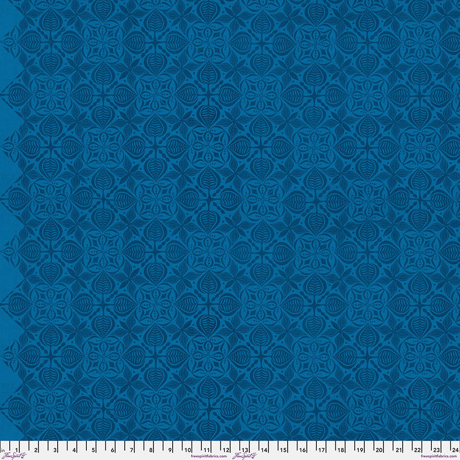 Grace Collection - Curious Print Sapphire - by Valori Wells for FreeSpirit Fabrics