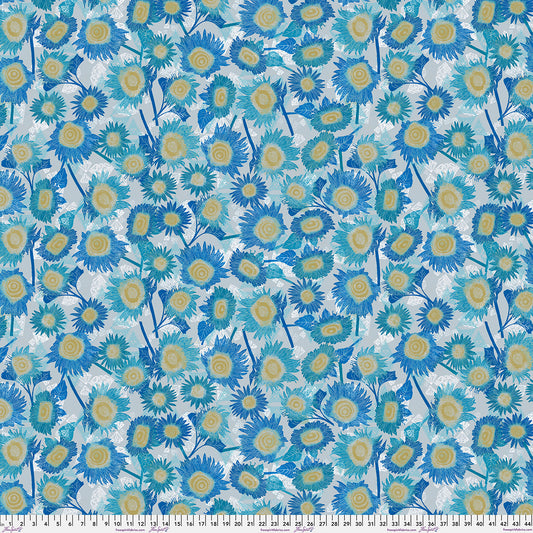 The Sunflowers - Cool Print from The Wisdom Collection by Valori Wells for FreeSpirit Fabrics