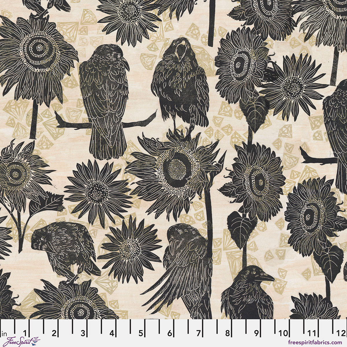 The Gathering - Neutral Print from The Wisdom Collection by Valori Wells for FreeSpirit Fabrics