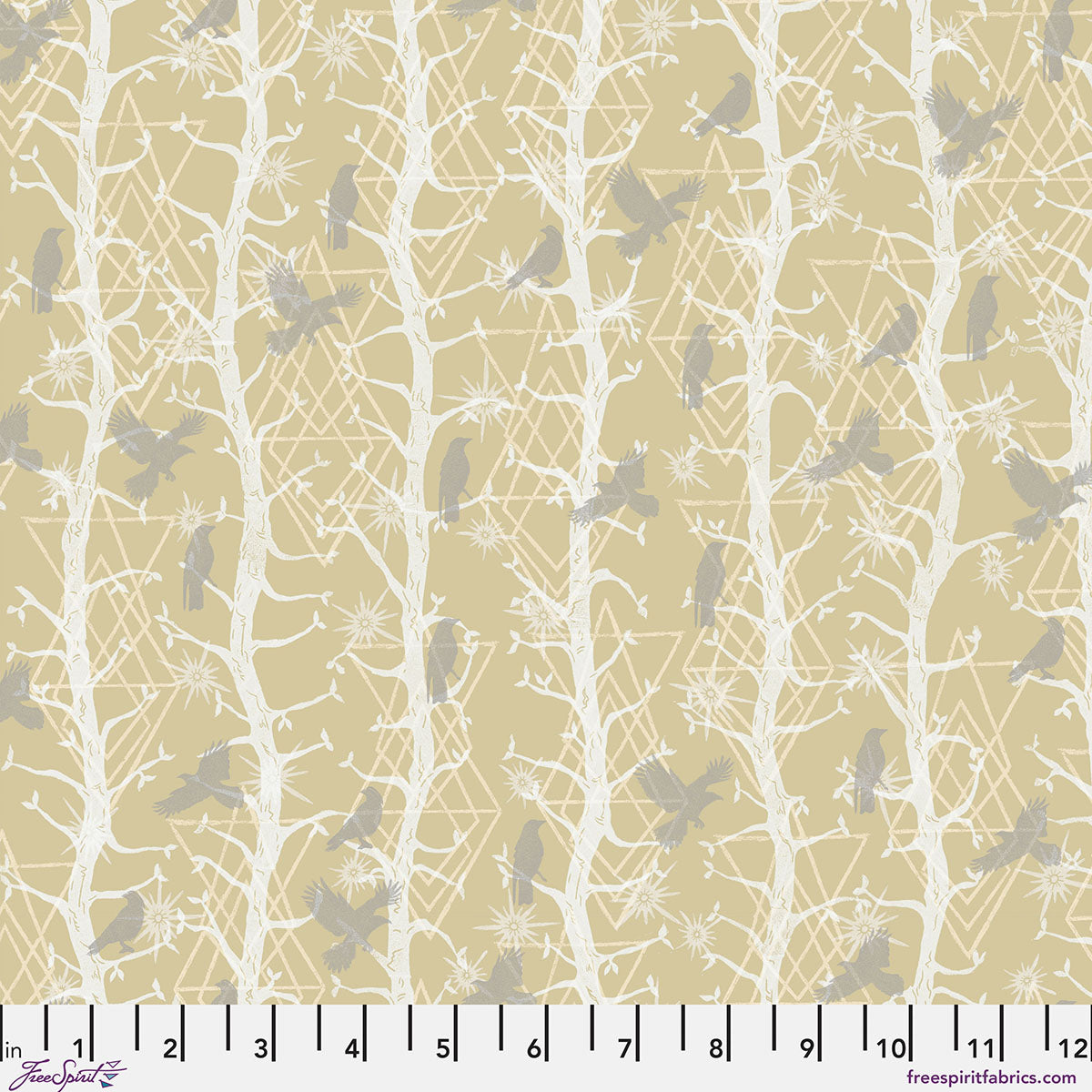 The Trees - Neutral Print from The Wisdom Collection by Valori Wells for FreeSpirit Fabrics