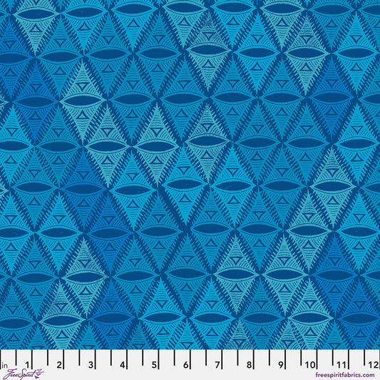 The Ring - Cool Print from The Wisdom Collection by Valori Wells for FreeSpirit Fabrics