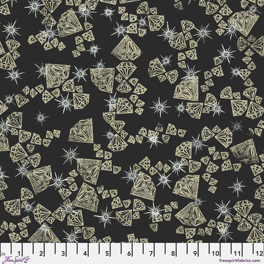 The Shiny Things - Black Print from The Wisdom Collection by Valori Wells for FreeSpirit Fabrics