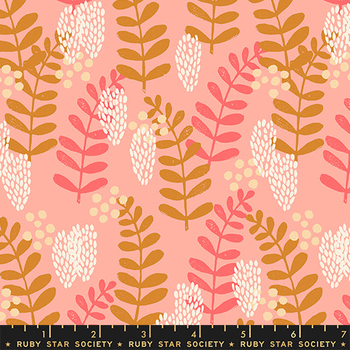 Fern Dell Print in Bashful from the Reimagined Landscapes Collection by Jen Hewett for Ruby Star Society and Moda Fabrics
