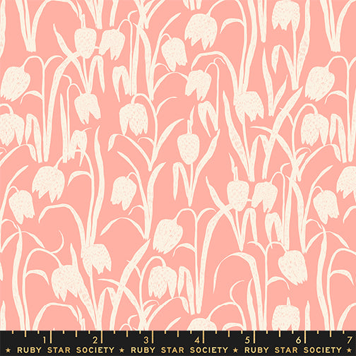 Fritillaria Print in Bashful from the Reimagined Landscapes Collection by Jen Hewett for Ruby Star Society and Moda Fabrics