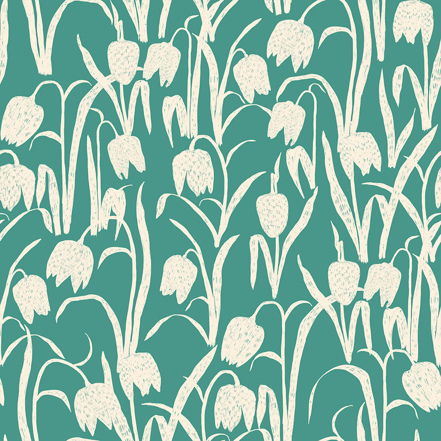 Fritillaria Print in Watercress from the Reimagined Landscapes Collection by Jen Hewett for Ruby Star Society and Moda Fabrics