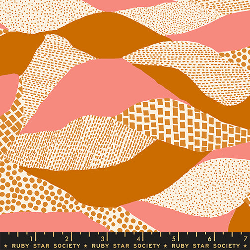 Lands End Print in Saddle from the Reimagined Landscapes Collection by Jen Hewett for Ruby Star Society and Moda Fabrics