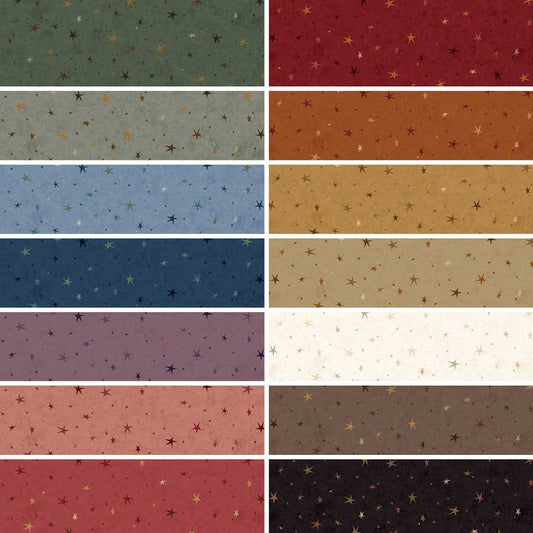 Seeing Stars Basics - Sage Green - by Janet Nesbitt for Henry Glass Fabrics