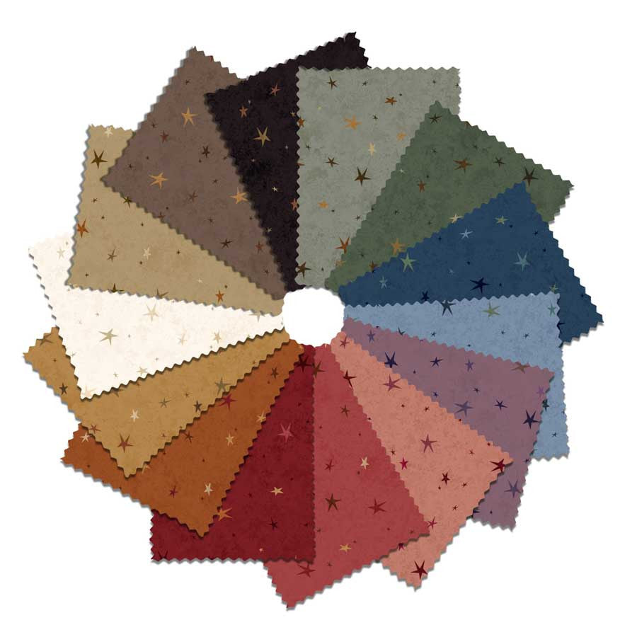 Seeing Stars Basics - Caramel - by Janet Nesbitt for Henry Glass Fabrics