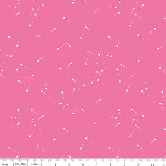 Super Pink Pin Drop Fabric by Christopher Thompson for Riley Blake Designs