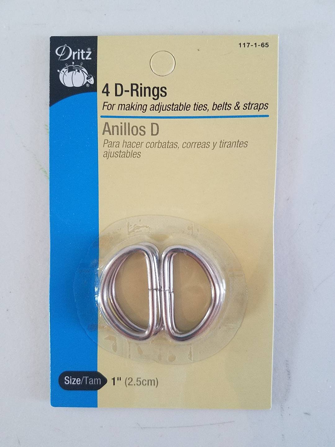 Silver 1" D Rings - Set of 4