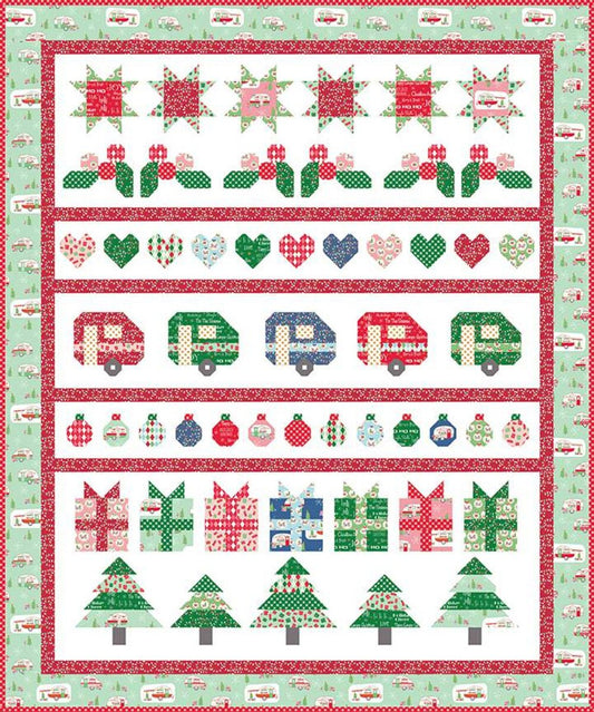 Christmas Adventure Row Quilt Pattern by Beverly McCullough of Flamingo Toes