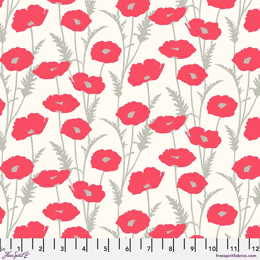 Poppy Pop Print in Poppy Red by Scion for FreeSpirit Fabrics