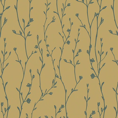 Spring Equinox Collection - Growing Buds Shadow Print - by Katie O'Shea for Art Gallery Fabrics