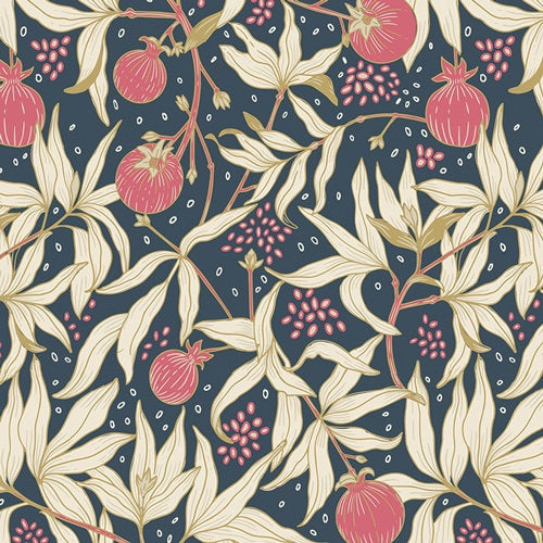 Spring Equinox Collection - Dancing Pomegranates Print - by Katie O'Shea for Art Gallery Fabrics