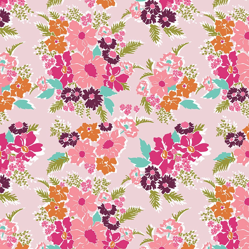 Flower Farm - Main Print Pink - by Keera Job for Riley Blake Designs