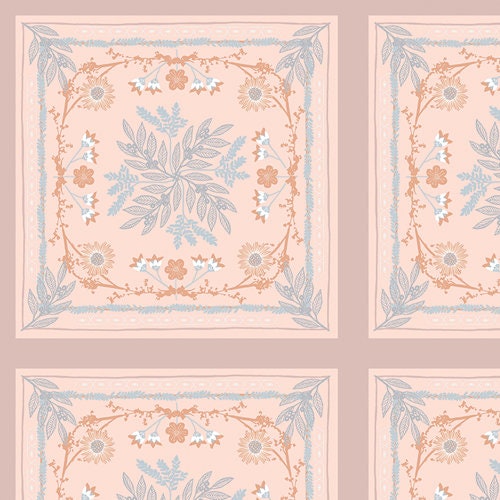 Mindscape - Seaside Tiles Blush - by Katarina Roccella for Art Gallery Fabrics