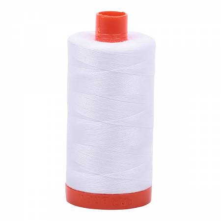 Aurifil White 50wt Thread #2024 1422 Yard Spool