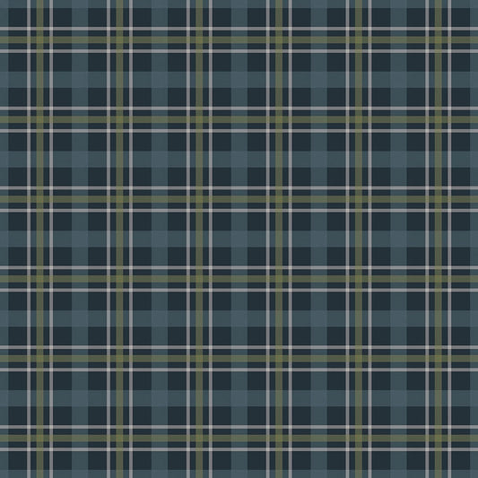 Cretaceous Plaid Navy by Amanda Niederhauser for Riley Blake Designs