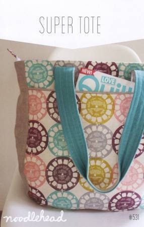 Super Tote Bag Pattern by Anna Graham of Noodlehead