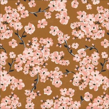 Enchanted Organic Cotton Fabric - Cherry Blossoms Print - by Hang Tight Studio for Cloud 9 Fabrics