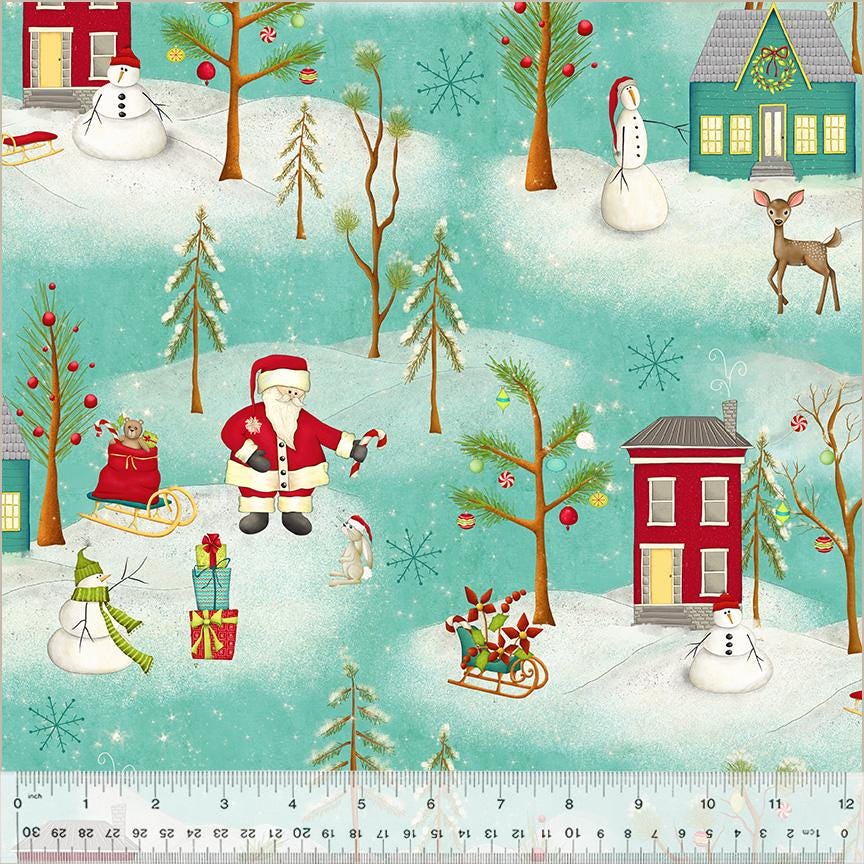 A Very Terri Christmas - Snow Day Print Icicle - by Terri Degenkolb Whimsicals for Windham Fabrics