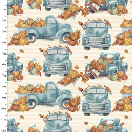 Pumpkin Please - Pumpkin Pickup - by Courtney Morgenstern for 3 Wishes Fabric