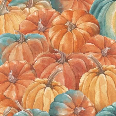 Pumpkin Please - Gourd Gather - by Courtney Morgenstern for 3 Wishes Fabric