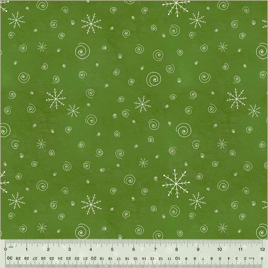 A Very Terri Christmas - Snow Flurries Print Tree - by Terri Degenkolb Whimsicals for Windham Fabrics