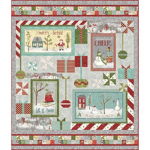 Merry & Bright Quilt Kit - A Very Terri Christmas - by Terri Degenkolb Whimsicals for Windham Fabrics