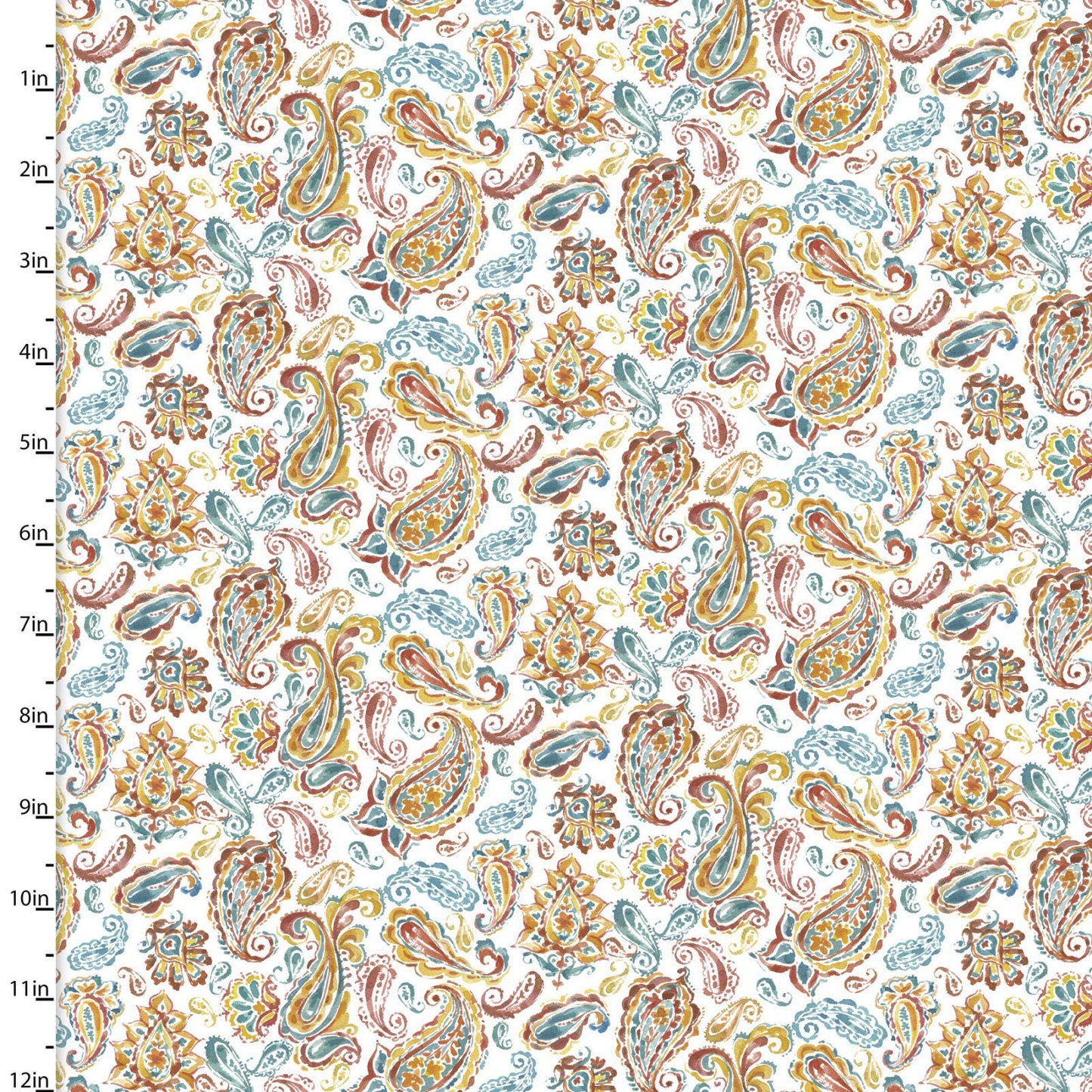 Pumpkin Please - Picturesque Paisley - by Courtney Morgenstern for 3 Wishes Fabric