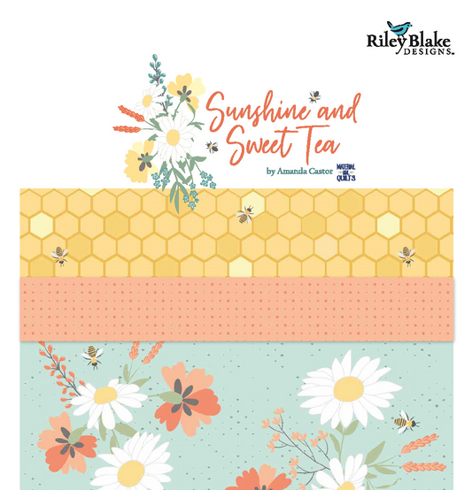 Sunshine and Sweet Tea - Fat Quarter Bundle - by Amanda Castor of Material Girl Quilts for Riley Blake Designs