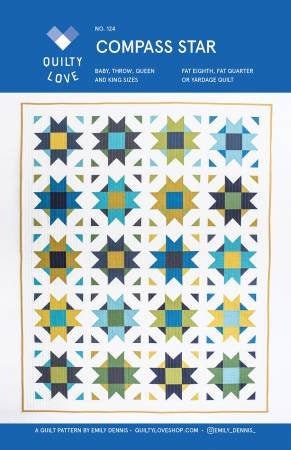 Compass Star Quilt Pattern by Quilty Love