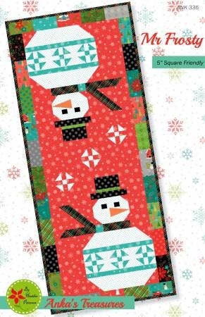 Mr Frosty Table Runner Pattern by Heather Peterson of Anka's Treasure