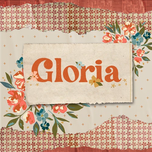 Gloria - Painted Posies Print - by Maureen Cracknell for Art Gallery Fabrics