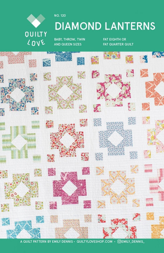 Diamond Lanterns Quilt Pattern by Quilty Love