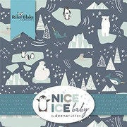 Nice Ice Baby Cuddles Word Print Mint by Deena Rutter for Riley Blake Designs