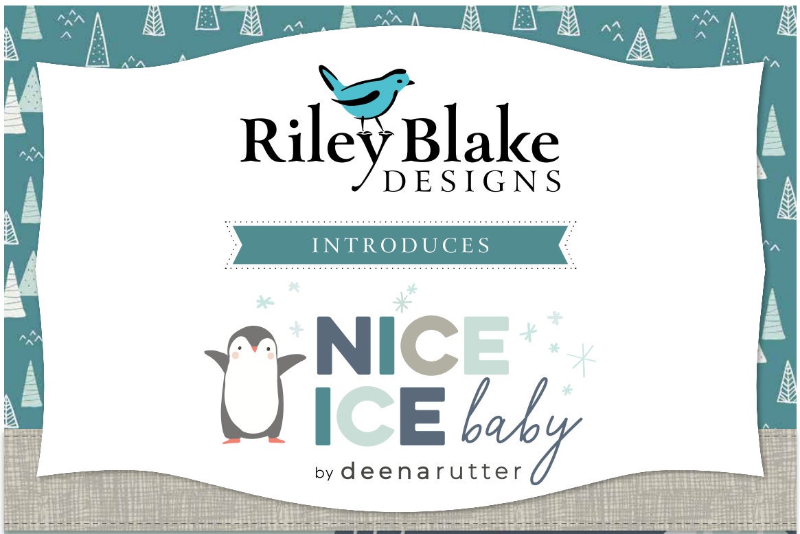 Nice Ice Baby Polar Bears Teal by Deena Rutter for Riley Blake Designs