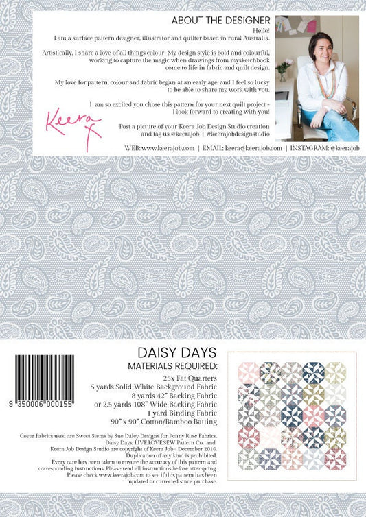 Daisy Days Quilt Pattern from Keera Job of Live Love Sew